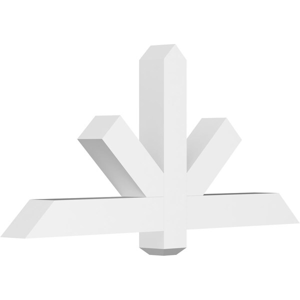 Ekena Millwork Kennewick Architectural Grade PVC Gable Bracket, 48"W x 22"H x 4"D x 4"F, 11/12 Pitch GBP048X22X0404KEN00 - main
